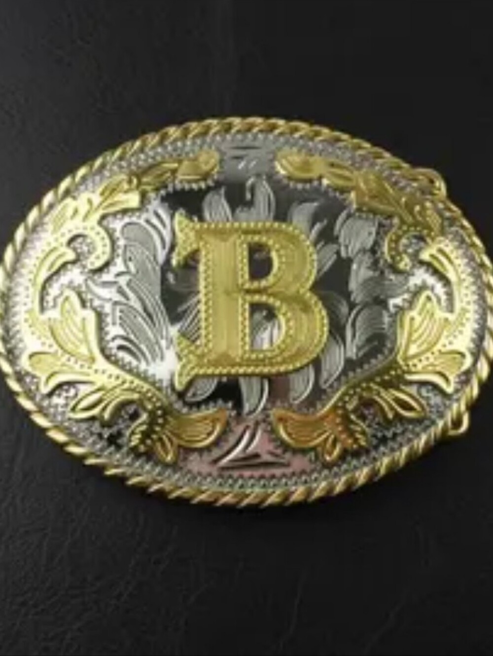 Letter B belt buckle.  All letters available